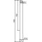 Dekorativ puller | st�lr�r � 102 / 76 mm | fastmonteret, til indst�bning i beton med jordanker, total l�ngde ca. 1300 mm | uden �je